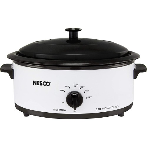 Nesco 4816-14 Porcelain Roaster Oven, 6 quart