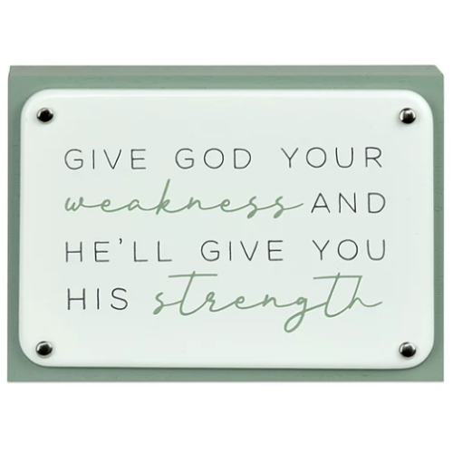 Belle Maison Give God Your Weakness 7x5 Art Box