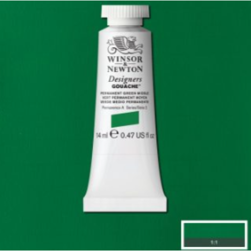 Winsor & Newton Designers Gouache Permanent Green Middle