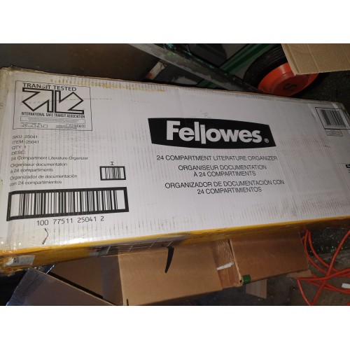Fellowes Literature Organizer - 24 Compartment Sorter, Dove Gray, 24 Compartment(s) - Dove Gray