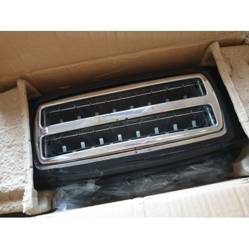 Elite Gourmet ECT4829B# Long Slot 4 Slice Toaster, Reheat 6 Toast Settings, Defrost, Cancel Functions, Built-in Warming Rack, Extra Wide Slots for Bagels Waffles, Black