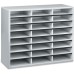 Fellowes Literature Organizer - 24 Compartment Sorter, Dove Gray, 24 Compartment(s) - Dove Gray