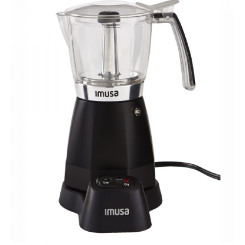 IMUSA Electric Moka Maker 3 cup & 6 cup 480 Watts, Black