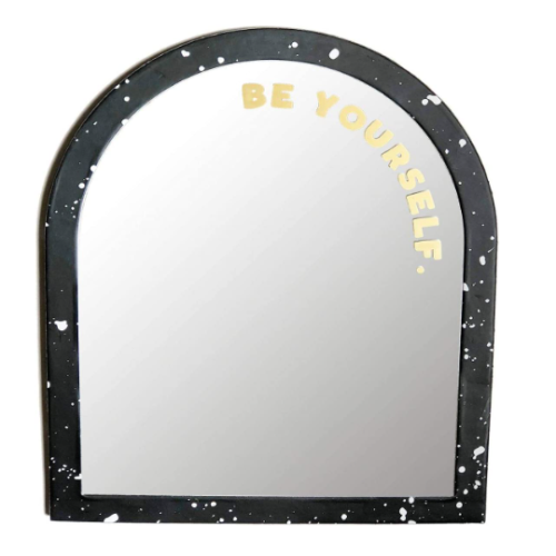 Magnetic Locker Mirror Round Top Be Yourself - Paper Riot Co