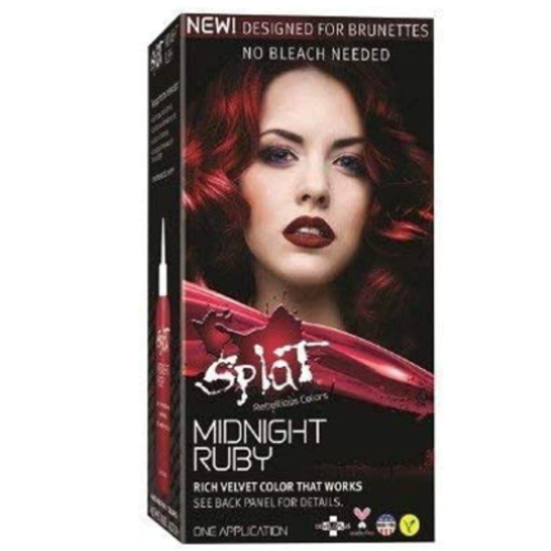 Splat Vegan and Cruelty-Free Semi-Permanent Hair Color Dye (6 Fl Oz, MIDNIGHT RUBY)