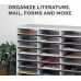 Fellowes 25041 Literature Organizer - 24 Compartment, Letter, Dove Gray