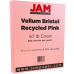 AM PAPER Vellum Bristol 67lb Cardstock - 8.5 x 11 Coverstock - 147 GSM - Pink - 50 Sheets