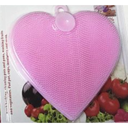 Silicone Wash Brush Heart Shaped