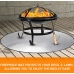 DocSafe 24" Diameter Round Fireproof Mat Fire Pit Mat,Fire Pit Pad for Patio, Deck, Grass, Lawn, Heat Shield, Fire Resistant Pad for Outdoor