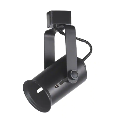 1-Light Black Linear Track Lighting Medium Based Universal Bulb Step Head