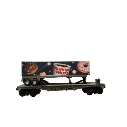 Collectible Train Carriage Lionel Trains AT & SF 16940 Dunkin Donuts Tractor Trailer 