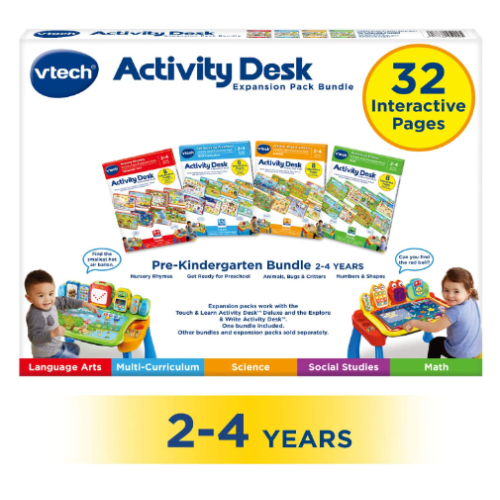 VTech Activity Desk 4-in-1 Pre-Kindergarten Expansion Pack Bundle for Age 2-4