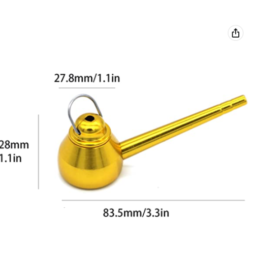 Mini teapot Cigarette Tube, Portable Aluminum Cigarette Holder, The Best Gift (Golden)