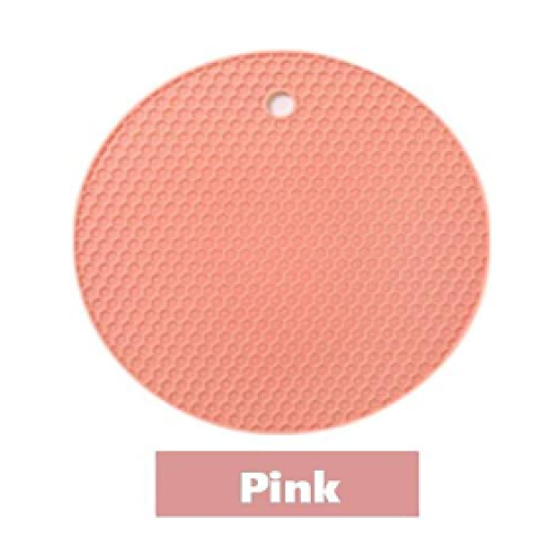 Silicone Trivet Mat with Honeycomb Pattern Pink