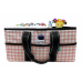 Early Hugs Baby Diaper Caddy Organizer, Nursery Storage, Baby Gift Basket, Pink & White Plaid