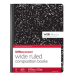 Office Depot Composition Book, 7 1/2in. x 9 3/4in, Wide-Ruled, 100 Sheets, Black/White Marble, Pack of 3