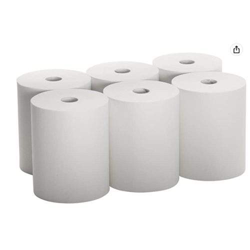  TAD High Capacity Paper Towel rolls, 10" x 800' Roll, White, 6 Rolls