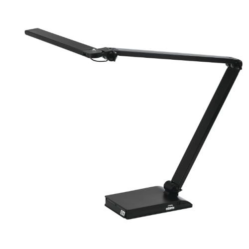 Realspace® Extendable Z-Bar LED Task Lamp, Adjustable, 25"H, Black