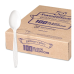 Guildware Heavyweight Plastic Teaspoons, White, 100/box