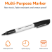 Amazon Basics Fine Point Tip Permanent Markers, Black, 12-Pack