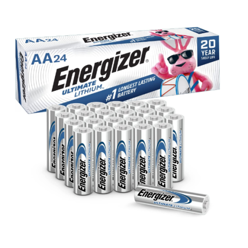 Energizer AA Batteries, Ultimate Lithium Double A Battery, 24 Count