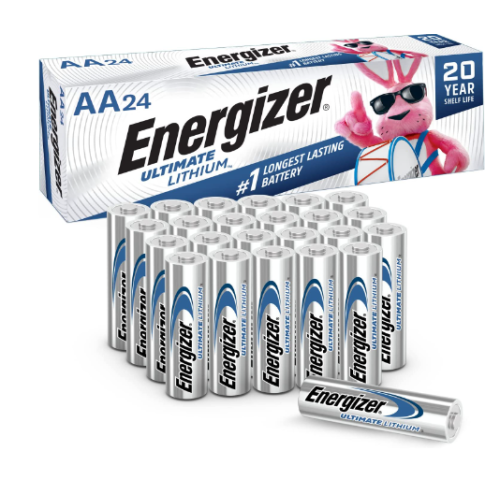 Energizer AA Batteries, Ultimate Lithium Double A Battery, 24 Count