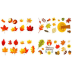 Fall Autumn Leaves Acorns Window Sticker 