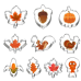 10 Pack Fall Cookie Cutters, Thanksgiving Leaf Cookie Cutters, Turkey, Pumpkin, Maple Leaf, Corn Shapes for Biscuits Baking