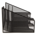 Mind Reader Desk Mesh Organizer Storage, 5 Compartment, Black