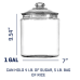 Anchor Hocking 1 Gallon Heritage Hill Glass Jar with Lid (4 piece, all glass, dishwasher safe)