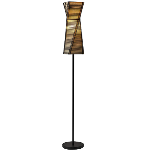 Transitional Floor Lamp from Stix Collection in Black Finish