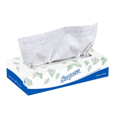 Surpass® 2-Ply Facial Tissue, 45% Recycled, 100 Sheets Per Box, 10 boxes