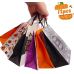 Halloween Treat Bags, Halloween Candy Bags for Trick or Treat Party Favors, Halloween Paper Goodie Bags (12 Pack with Handle)