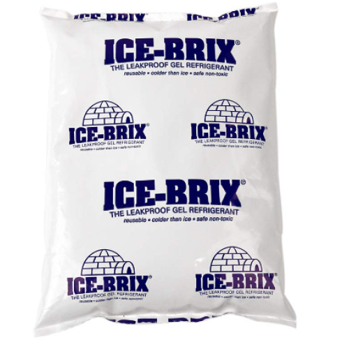 Polar Tech - IB 6 IB6 Ice Brix Leakproof Viscous Gel Refrigerant Poly Pack, 4" Length x 6" Width x 3/4" Thick 10 pcs