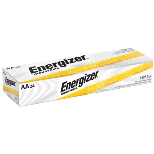 Energizer EN91 Industrial Alkaline Batteries, AA (Box of 24 Batteries)