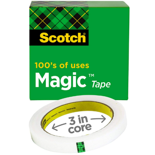 Scotch Magic Tape, 1 Roll, Numerous Applications, Invisible, Engineered for Repairing