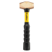 Nupla 30-025 Brass Sledge Hammers, 2 1/2 lb, SG Grip Handle, Yellow