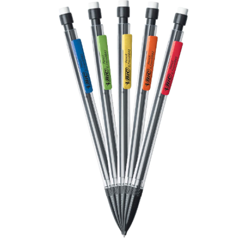 2 Pack BIC Xtra-Life Mechanical Pencil, Clear Barrel, Medium Point (0.7mm), 10-Count + 2 bonus 