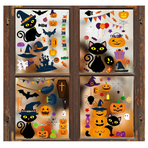 Halloween Window Clings  9 Sheets