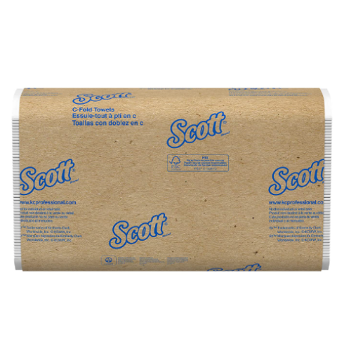 Scott Essential C fold Paper Towels, Low Wet Strength, 13.15” x 10.125”, White, 3x  200 Sheets