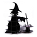 Halloween Cupcake Stand Party Supplies Decoration Large Cardboard Cupcake and Dessert Stand for 36 Cupcakes,Witch and Poison Cupcake Tower Stand