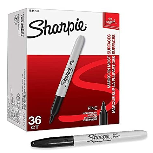 Permanent Marker Fine Point,Fine Point Black with Sharpie Permanent Marker Quick Drying/Waterproof - 36 Count 