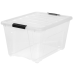 IRIS 53 Quart Stack & Pull Box, Clear, set of 2