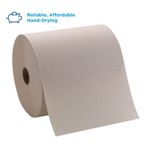 Pacific Blue Basic Recycled Hardwound Paper Towel Rolls by GP PRO (Georgia-Pacific), Brown, 26301, 800 Feet Per Roll, 2 Rolls 