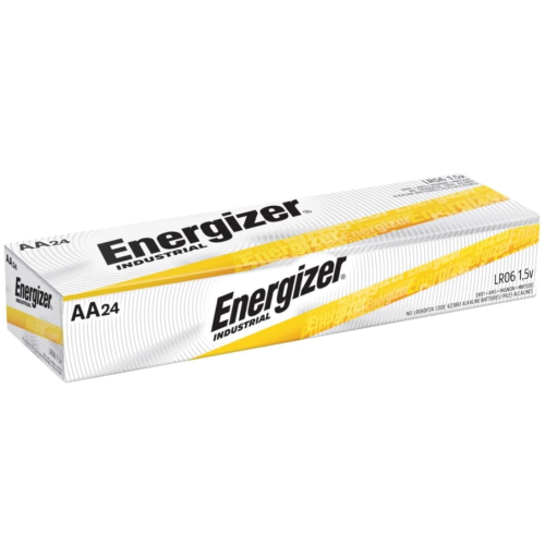 Energizer EN91 Industrial Alkaline Batteries, AA (Box of 24 Batteries)