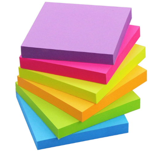 Sticky Notes 3x3 in (12 Pads) Bright Colored Super Self Sticky Pads 