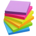 Sticky Notes 3x3 in (12 Pads) Bright Colored Super Self Sticky Pads 