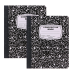 Marble Composition Notebook Wide Ruled Black and White Composition Books 100 Sheets (2 Pack)