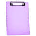 Plastic Clipboard Memo Size Purple, Mini Translucent Low Profile Clip Board, Hangable Small Clipboard