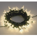 60 Lights LED Warm White Faceted C6 Christmas Lights on Green Wire